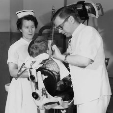 Dentist repairing the teeth of a young patient at the Hospital for Sick Children - 1960